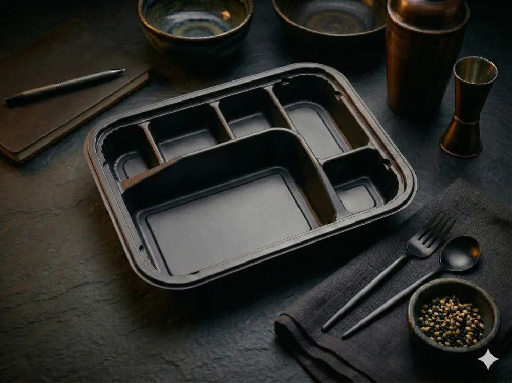 Bento boxes with multiple compartments — PoniPack bento packaging collection