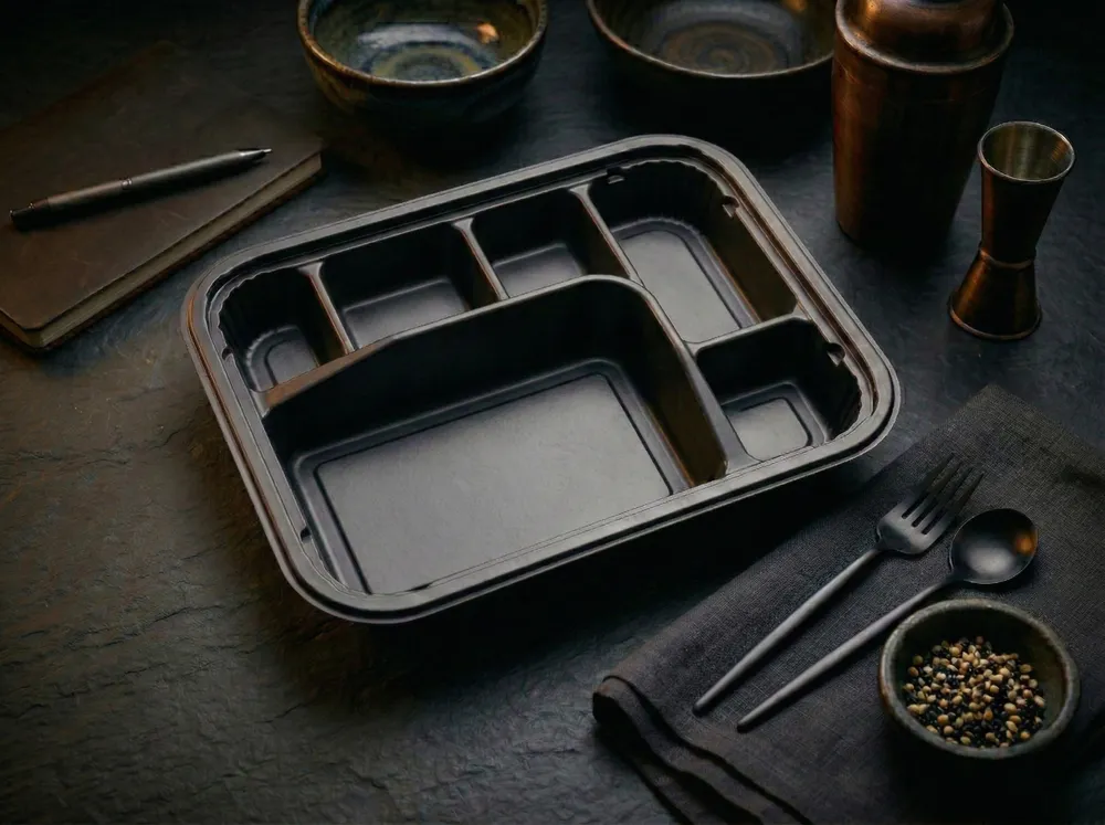 Bento boxes with multiple compartments — PoniPack bento packaging collection